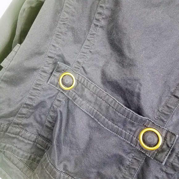 Live A Little L.A.L. Navy Blue Brass Women's Coat Street Moto Jacket - Picture 6 of 8